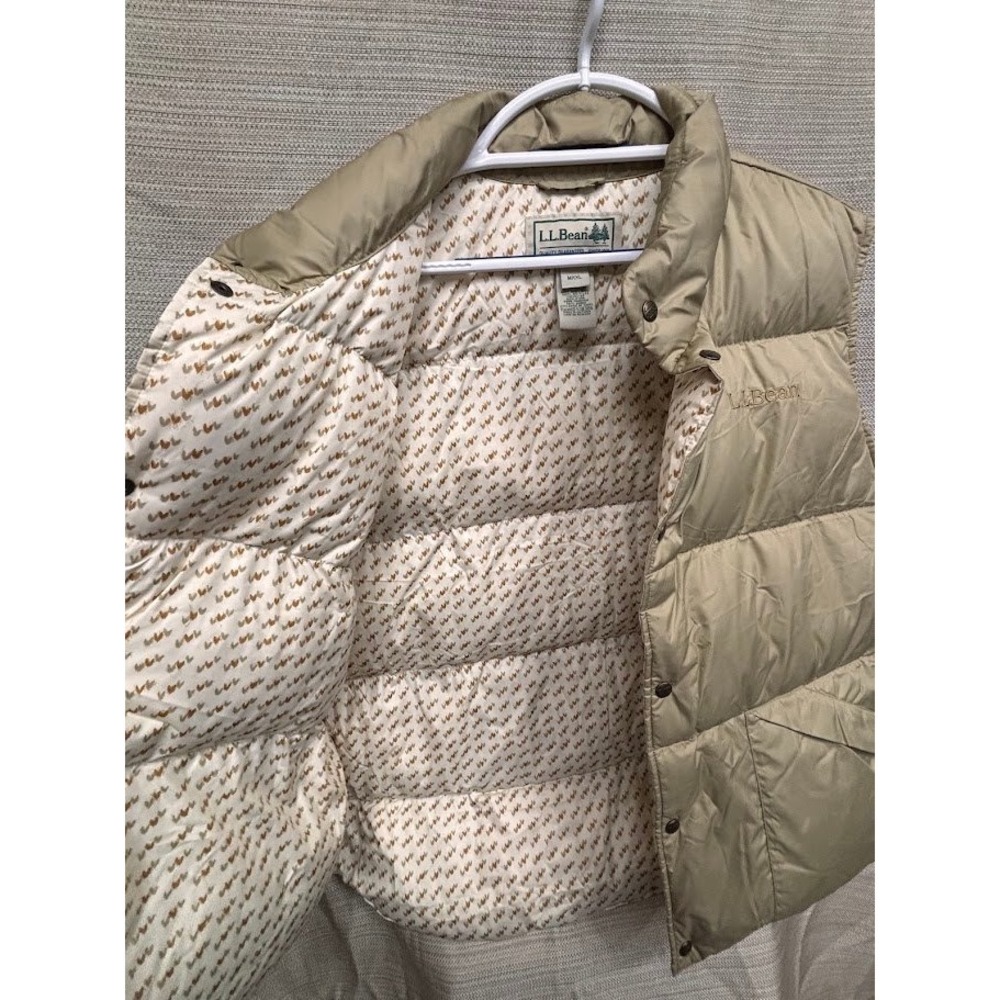 LL Bean Mens Tan DownTek Puffer Vest Recycled Poly  XXL